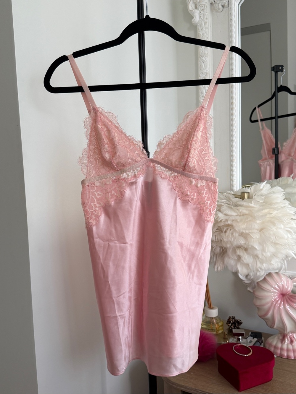 La Senza Pink Satin Slip - XS